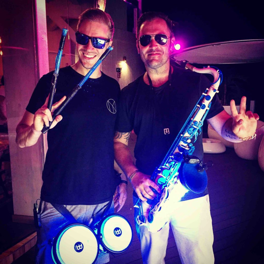Sax & Percussion DJ Duo Visual Sax